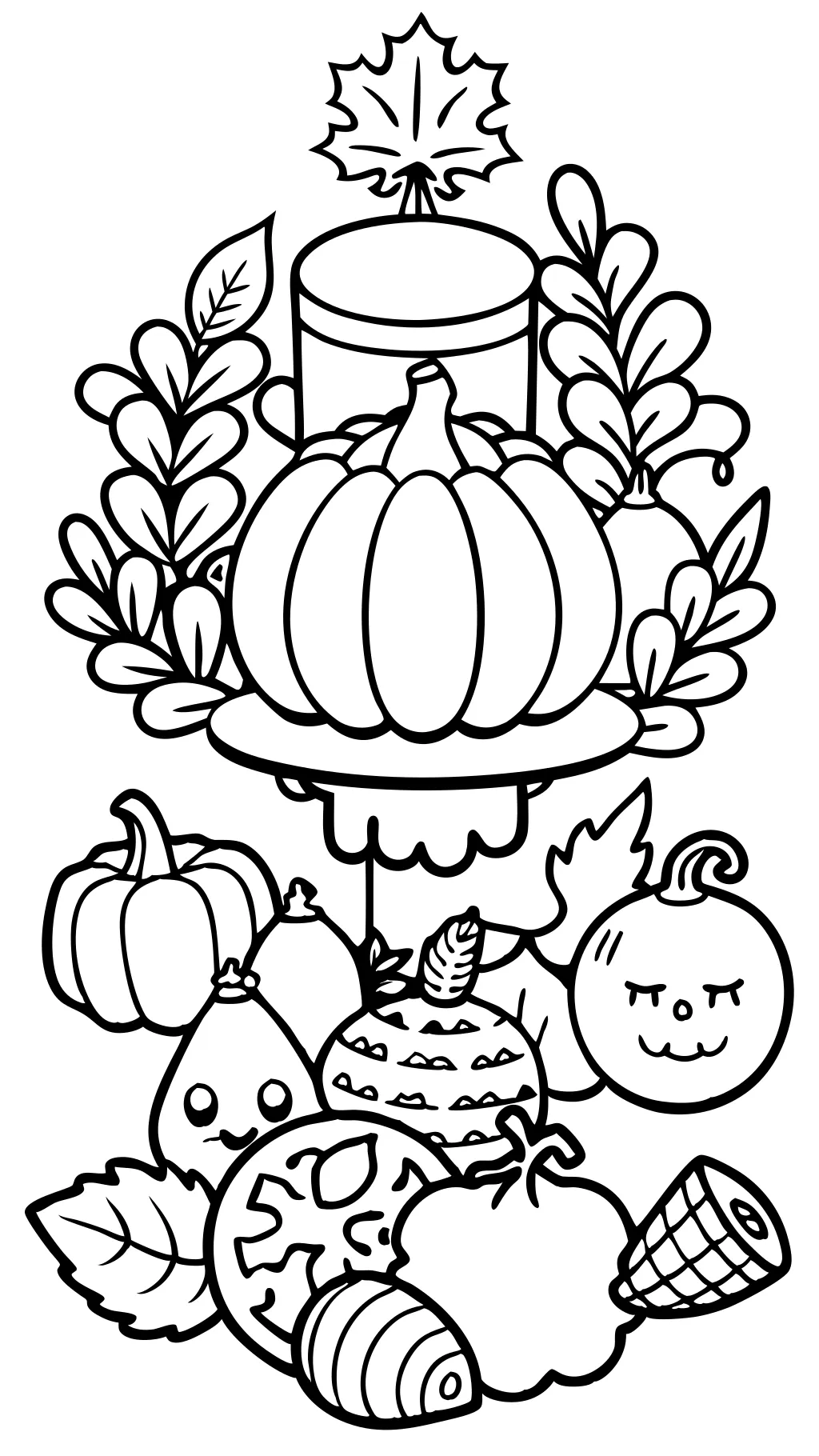 coloring pages of thanksgiving